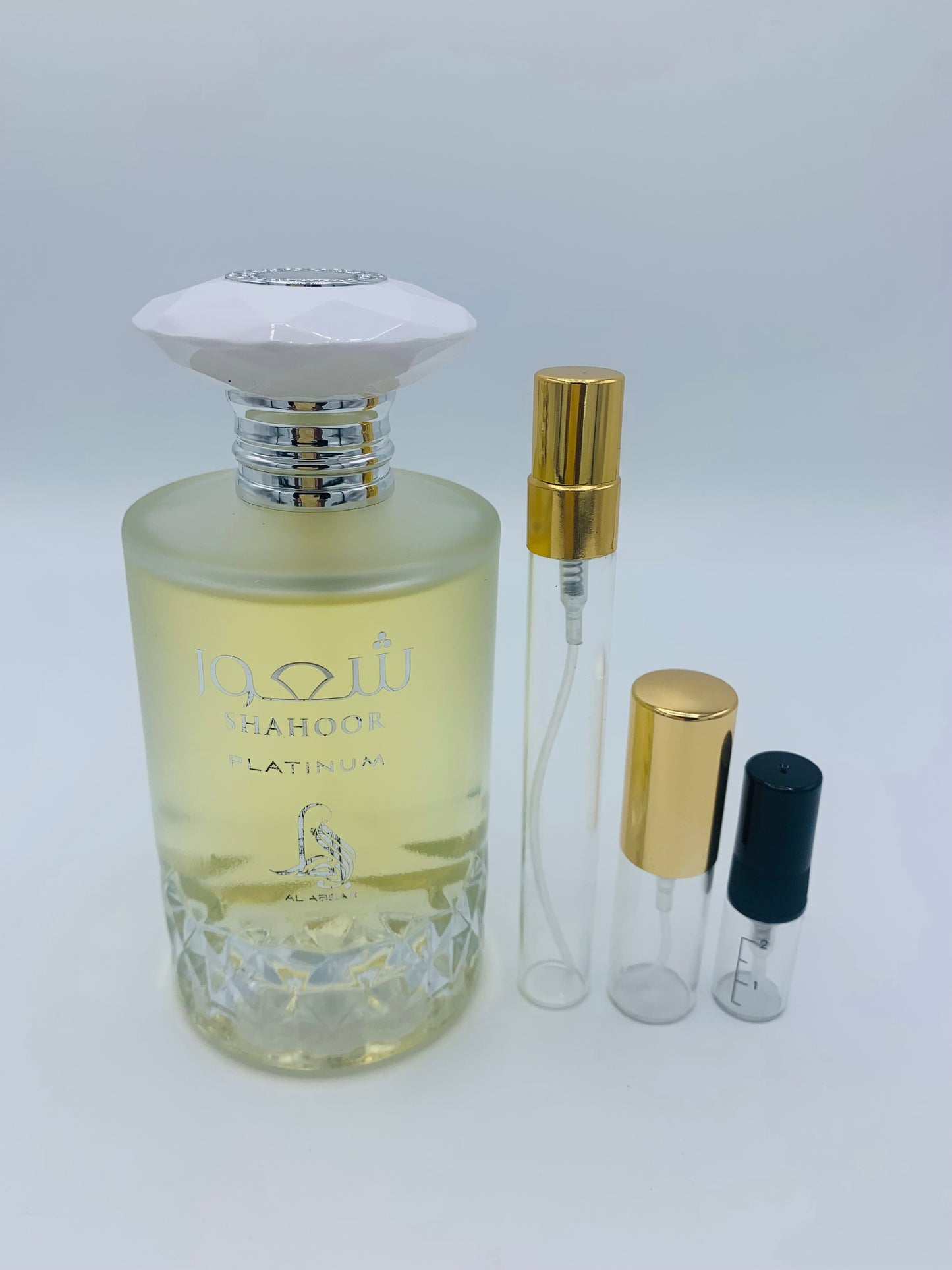 Shahoor Platinum Eau De Parfum by Al Absar sample sizes